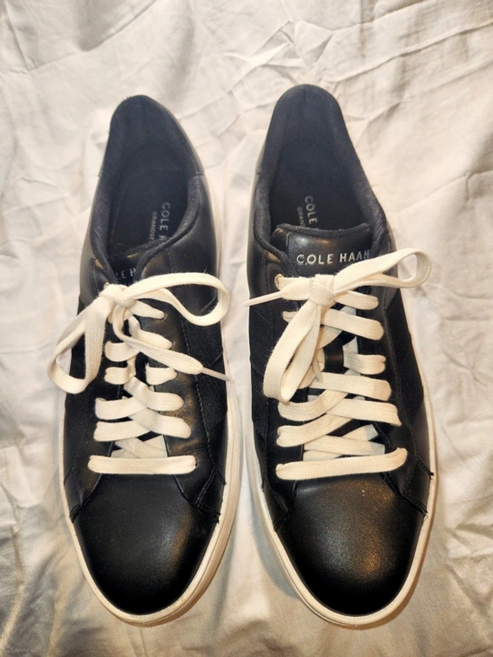 Cole Haan GrandPrø Series Men's Sneakers Black & White Leather Lace-up US 9.5